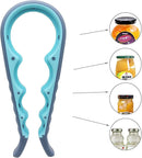 Jar Opener for Seniors with Arthritis,Jar Opener for Weak Hands,5-in-1 Bottle Opener,4-in-1 Can Opener (A-Blue) — 4