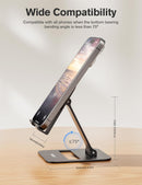 Nulaxy 2 Pcs Aluminum Dual Folding Cell Phone Stand for Desk Black&Rosegold photo 5
