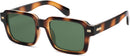 SOJOS Big Trendy Square Polarized Sunglasses Womens Mens, Retro Large Chunky Oversized Rectangle Shades SJ2345 | Dark Brown Pattern/Green — 1
