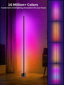 Tyute Corner Floor Lamp, RGBICW LED Corner Lamp with 16 Million DIY Colors, Music Sync, 68+ Scenes, Smart App &… — 2