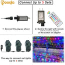 Pooqla RGB Christmas Net Lights Outdoor Mesh Lights 14.8x4.9 ft Green Wire — 5