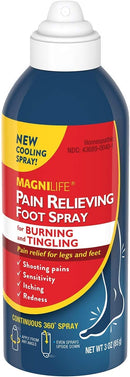 MagniLife Pain Relief Foot Spray, 3 oz, Pain Relief for Burning, Tingling or Sensitivity in Feet and Legs, No Alcohol Cooling Spray Moisturizes Dry, Cracked Heels — 1