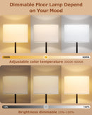 Ambimall Dimmable Floor Lamp with Remote, 9W 900LM LED Bulb Included — 4
