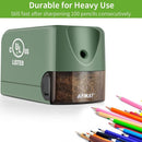 AFMAT 3 Pack Electric Pencil Sharpener, Heavy Duty Pencil Sharpener for Classroom, 6.5-8mm No.2/Colored Pencils, UL Listed, 10,000+ Sharpenings for Home, Office, School, PS105 | Green — 4