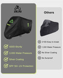 Zacro 420D Heavy Duty Motorcycle Cover, Waterproof Outdoor All Weather UV Dust…