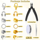 Acejoz 1203 Pcs Crimp Beads Supplies for Jewelry Making, Including Crimp Covers, Crimp Tubes and Wire Guardians,… — 2