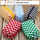 PAZIMIIK Checkered Makeup Bag for Purse Portable Zipper Make Up Pouch Small…
