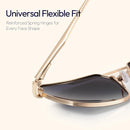 ZENOTTIC Polarized Aviator Sunglasses for Men: UV400 Protection Trendy Anti-Glare Shades - Driving Fishing Golf Fashion | Gold Frame Blue Lenses — 4