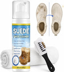 Suede Shoe Cleaner Kit, 6.76 Oz Nubuck & Suede Shoe Cleaning Foam with Brush and Towel, Sneaker Cleaner for Shoes, Leather, Nubuck, Knit, Canvas, Boots, Trainers, Removes Dirt & Stains Cleaner — 1