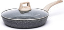 CAROTE Non Stick Frying Pan, 10 Inch Classic Granite Skillet with Glass Lid