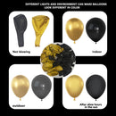YMSZ Black and Gold Balloons Arch Kit, Graduation, New Year Balloons | Black & Gold — 3