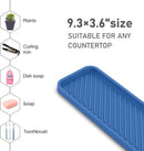 Silicone Sponge Holder, Kitchen Sink Organizer Tray（Blue） — 4