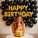 Black Balloons 100 Pack, 12 Inch Round Latex Party Balloons, Black Balloon Helium, Black Themed Graduation Halloween Birthday New Years Backdrop Prom Party Decorations — 2
