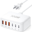 USB Fast Charger Block 50% Smaller 100W Max 6-Port GaN USB Charging Station photo 1