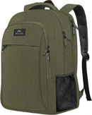 MATEIN Green 15.6 Inch Travel Laptop Backpack, Sturdy Computer Bag for Work | Dark Green — 1