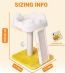 Happi N Pets Cat Tree, Cloud Cat Tower with Soft Bed, Cat Scratching Post & Pad with Larger Perch for Window Viewing, Small Cat Tree with Cute Toys, Bonus Catnip — 2