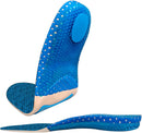 Shock Absorbing Gel Insoles for Walking & Standing All Day – Reduce Heel Impact, Anti-Fatigue, Low-Profile Shoe Inserts with Heel Cushion & Forefoot Massage, Men & Women - Blue — 1