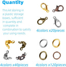 Olylkx 720pcs Lobster Claw Clasps, Bead Tips Knot Covers, Open Jump Ring Connectors, Jewelry Making Accessories Set… — 2