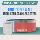 Coldest Dog Bowl - Anti Rust Metal, Non Slip, 3 Layers Insulated Stainless…