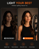 SENSYNE Ring Light with Stand, 50" Phone Tripod with Wireless Remote photo 4