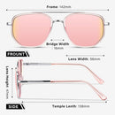 KUGUAOK Tangle Free Polarized Aviator Sunglasses for Women UV Protection Sports Running Sun Glasses Unisex Shades | Xh-1pcs-pink | 56 Millimeters — 6