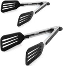Cooking Tongs 9" and 12" Stainless Steel Kitchen Silicone Serving Tongs — 1
