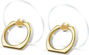 TACOMEGE Transparent Clear Phone Ring Grips Holder Kickstand, Gold photo 1