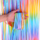 i-CHONY 2 Pcs 3.2ft x 8.2ft Rainbow Metallic Tinsel Foil Fringe Curtain Party Streamers Photo Booth Backdrop Prop for Wedding Holiday Baby Shower Bachelorette Party Decor | Rainbow B — 5