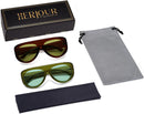 Trendy Aviator Sunglasses Womens Mens Oversized 90s Shades AR82372 | 06. Brown/Green+green/Light Green | 56 Millimeters — 5