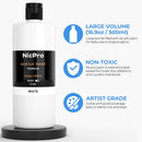 Nicpro White Large Acrylic Paint (16.9oz, 500ml), Rich Pigments, Non Toxic | 16.9 Fl Oz (Pack of 1) — 2