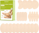 Bukihome Moleskin Adhesive Pads for Feet - Blister Prevention Tape - Moleskin Padding for Blisters, Shoes, Toes, Heel, Reduce Friction Pain - 11 Sheets of 4 Shapes (22 Pieces Total, Beige) | 11 Sheets (22 Pieces Total) — 1