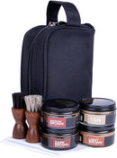 FootFitter Travel Shoe Shine Kit, Conditioning Creams & Applicators | Brown Creams — 1