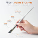 Nicpro 12pcs Artist Paint Brush Set, Paint Brushes for Acrylic Painting | Silver — 2