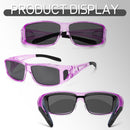 Polarized Fit Over Glasses Sunglasses for Men Women Driving Square Wrap Around Shades UV Protection Sun Eyewear PT2006 | 2pcs(purple/Gray+blue/Gray) | 62 Millimeters — 7