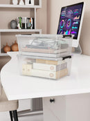 WYT Clear Storage Latch Bins, 6-Pack Storage Organizer Box with Handle and Lids, 5-Litre — 5