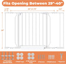 cideny Baby Gate No Drilling, 29"-40" Dog Gate Indoor for Stairs & Doorways