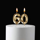 60th Birthday Candles,Gold Number 60 Cake Topper for Birthday Decorations Party Decoration | : — 4