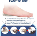 3 Layers Adjustable Supination & Over-Pronation Corrective Shoe Inserts, Medial & Lateral Heel Wedge Insoles for Foot Alignment, Knee Pain, Bow Legs, Osteoarthritis (Black - Large) — 3