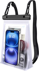 PEDVSTY Large Waterproof Phone Pouch [with Sealing Strip], White photo 1
