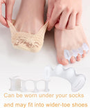 2Pairs Toe Separators Toe Spacers for Women Men to Correct Bunion, Relieve Feet Pain, Foot Alignment, Toe Straighteners for Hammertoes, Plantar Fasciitis (L, Women Shoe Size 13+, Men:11.5+) 3