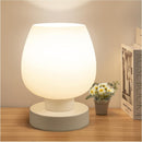 ONEWISH Small Bedside Lamp for Bedroom, 3-Way Dimmable Touch Control, 600 Lumen Bright Opal Glass Shade, 7.5 Inch… — 1