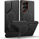 SURITCH for Samsung Galaxy S24 Ultra Phone Case, Magnetic Protective Cover with Camera Cover & Adjustable Metal Kickstand for Galaxy S24 Ultra (2024)-Black — 1