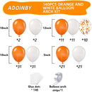 Orange and White Balloon Arch Kit, ADOINBY 140Pcs White and Orange Balloons Confetti Balloon 18 12 10 5 Inch Different Size Balloons for Baby Shower Halloween Birthday Anniversary Party Decoration — 2