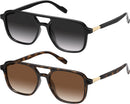 Retro Aviator Sunglasses for Women Men:Polarized Trendy Rectangle Womens Mens Shades Sun Glasses | Leopard Brown+black Gray Fade — 1