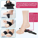 DR. POTTER+ Arch Support Sleeves for Plantar Fasciitis Relief, Adjustable Compression Bands with Removable Arch Support Pads for Fallen Arches, High Arch, Flat Feet, Feet Pain Relief - Black — 5