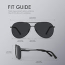 Eiuizah Polarized Aviator Sunglasses for Men Women UV400 Driving Shades | Black/Red/Ice Blue — 5