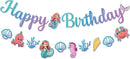 KatchOn Blue Happy Birthday Banner - 10 Feet, Pre Strung | Iridescent — 1