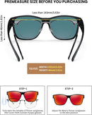 Wzerry Polarized Over Glasses Sunglasses for Women Men with Large Shades | Black/Grey + Black/Blue + Black/Red — 5
