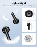 XIAOWTEK Wireless Earbuds, 2026 Bluetooth 5.4 Headphones Bass Stereo Ear Buds with Noise Cancelling Mic, LED Display in Ear Earphones 50H Playtime Ear Buds, IP7 Waterproof for Laptop Pad Phones Black photo 6