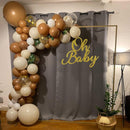 Brown Sand White Neutral Balloons, 50pcs 12 inch Retro Apricot Balloons Brown Sand White Gold Confetti Party Balloons For Birthday Engagement Wedding Anniversary Party Decorations | Brown Beige Gold — 5